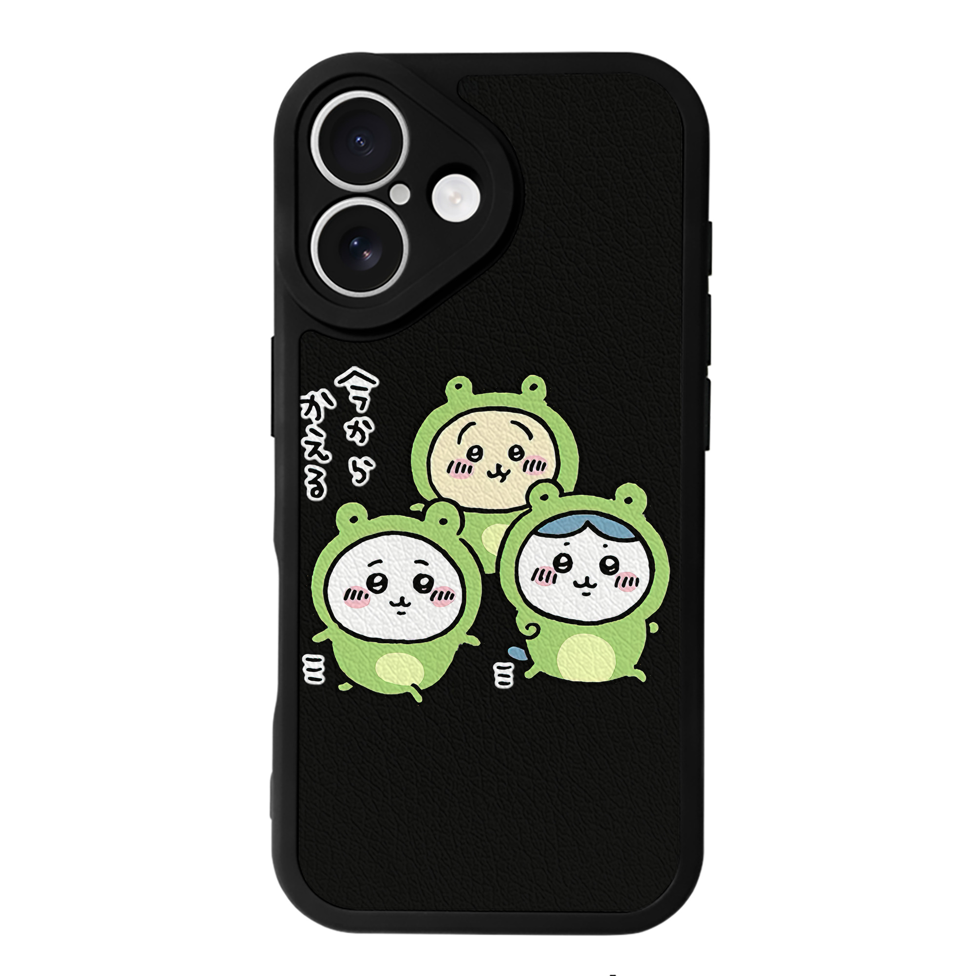 （画像用） ちいかわ ハチワレ Chii-kawa hachiware 【iPhone 16シリーズ対応】シリコンスマホケース（レザー調） 材質：シリコン